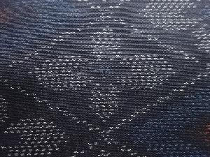 アンティーク 花菱模様織り出し本場泥大島紬着物